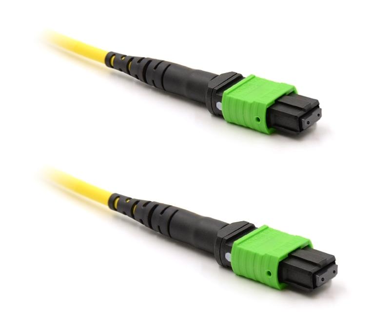 MTP-12 APC Female 12 Fibers OFNP/LSZH OS2 9/125 Single Mode Elite Trunk Cable, Yellow
