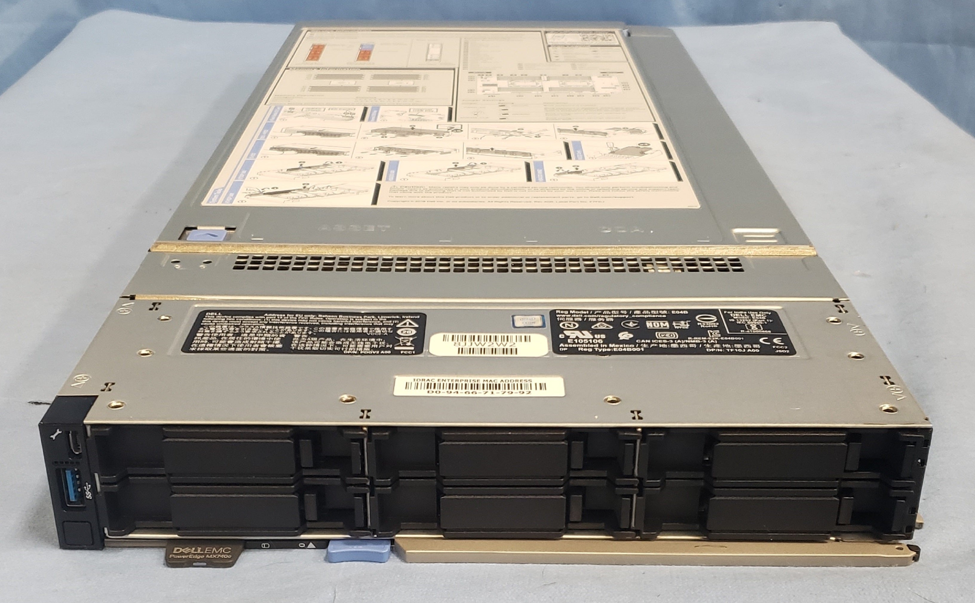 Dell PowerEdge MX740c 48 Core Blade Server 2x Gold 6248R 3.0GHz, 512GB, 2x 480GB