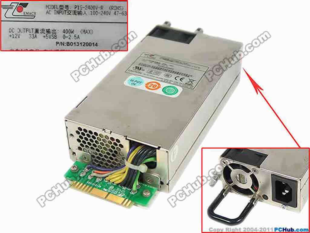 174655 EMACS / Zippy P1S-2400V-R Server - Power Supply P1S-2400V-R, 400W, EMACS / Zippy P1S-2400V-R Server - Power Supply