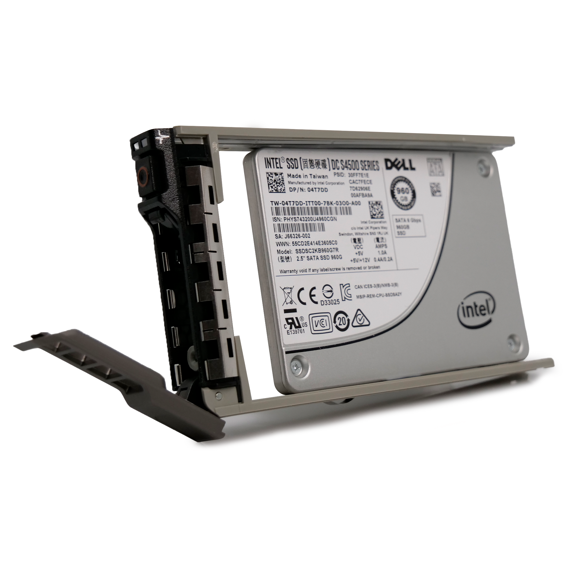 Dell G13 SSDSC2KB960G7R 04T7DD 960GB 1 DWPD SATA 6Gb/s 3D TLC 2.5in Refurbished SSD