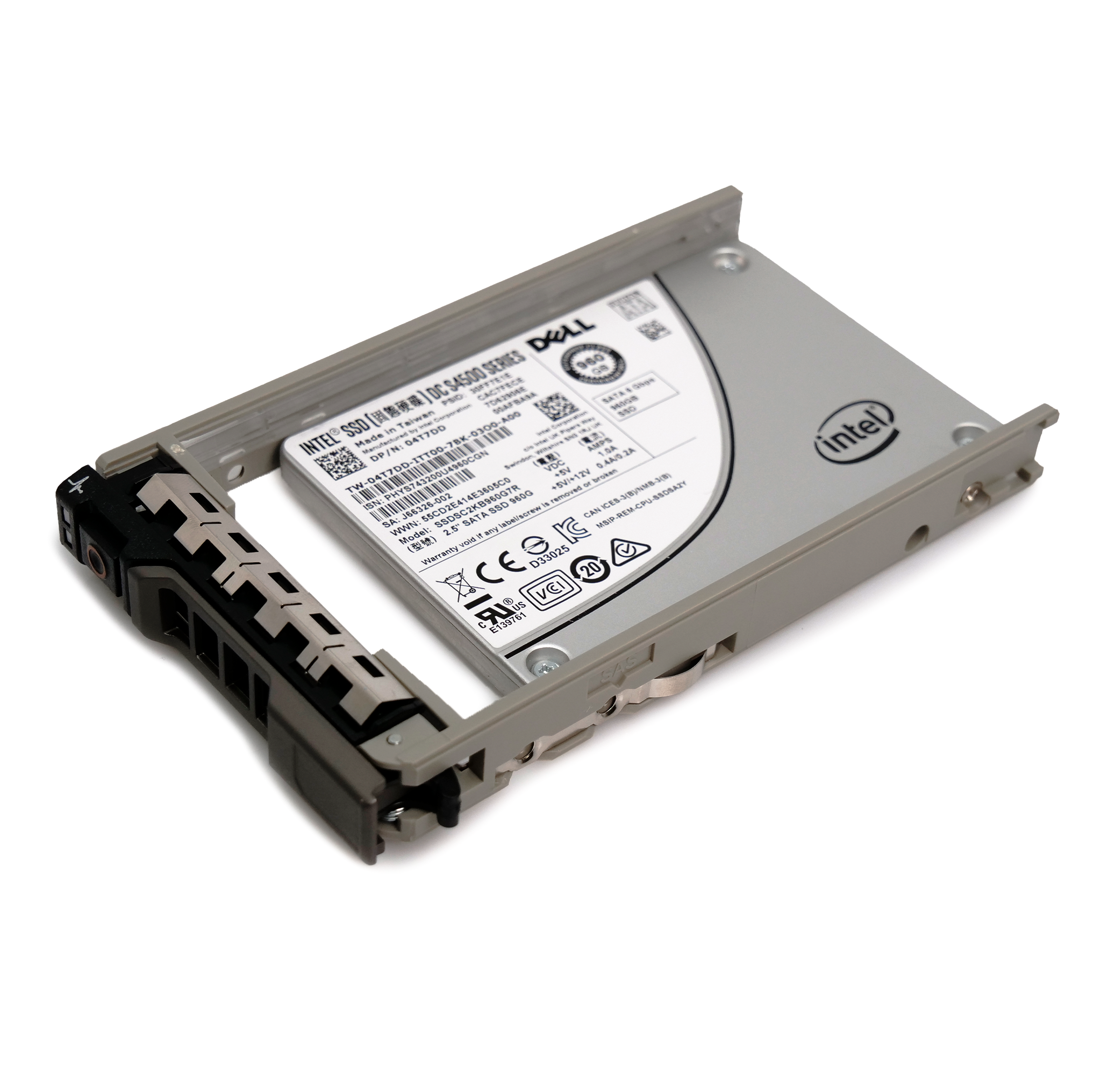Dell G13 SSDSC2KB960G7R 04T7DD 960GB 1 DWPD SATA 6Gb/s 3D TLC 2.5in Refurbished SSD