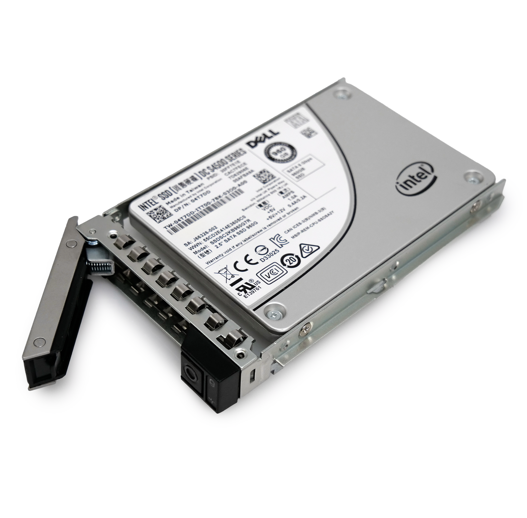 Dell G14 SSDSC2KB960G7R 04T7DD 960GB 1 DWPD SATA 6Gb/s 3D TLC 2.5in Refurbished SSD