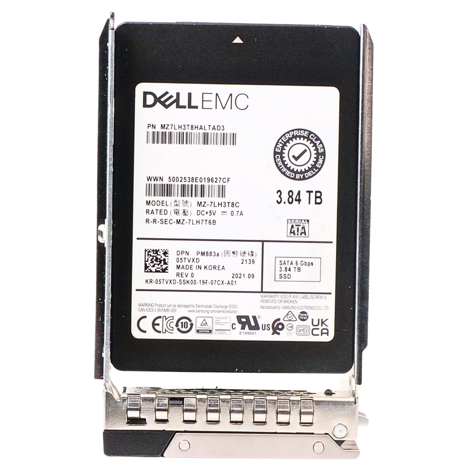 Dell G14 MYTFW 3.84TB 1 DWPD SATA 6Gb/s 3D TLC 2.5in Recertified SSD