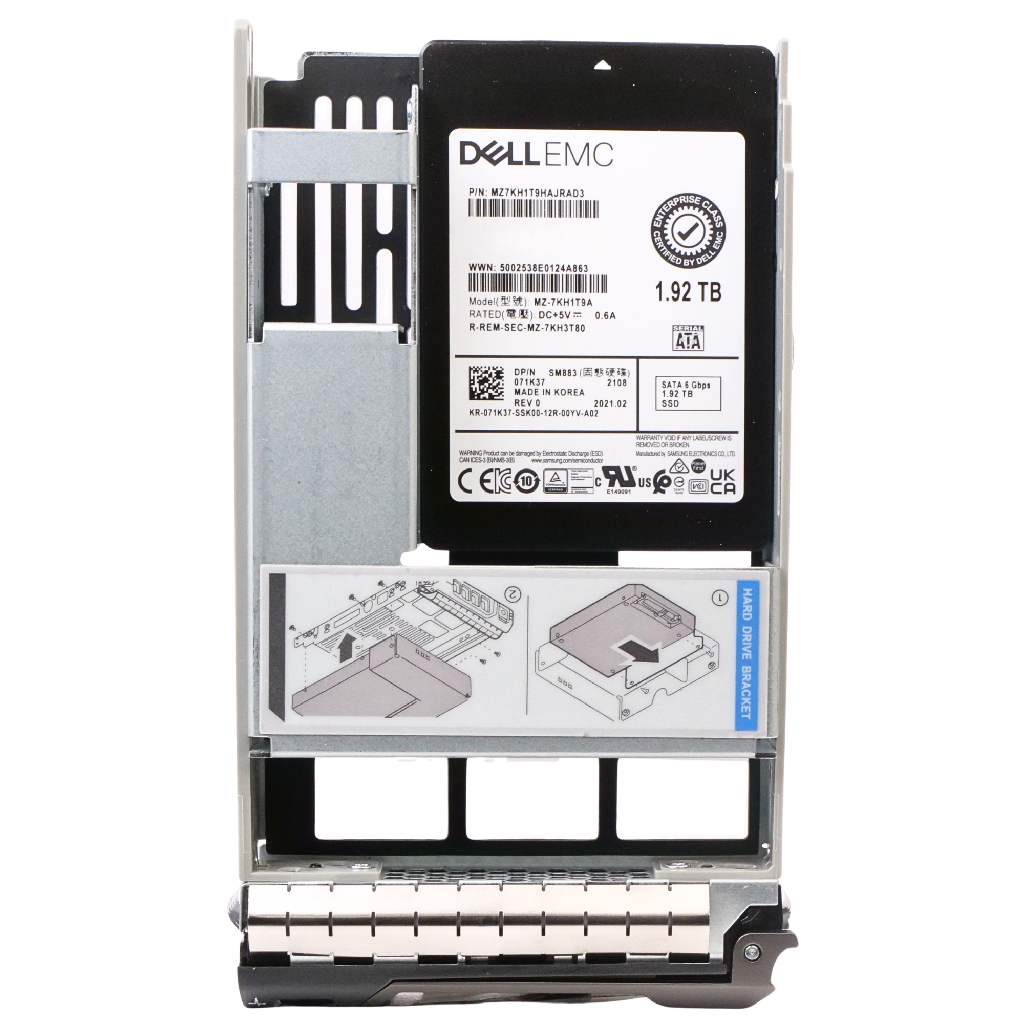 Dell G13 071K37 1.92TB 3 DWPD SATA 6Gb/s MLC Hybrid 3.5in Refurbished SSD