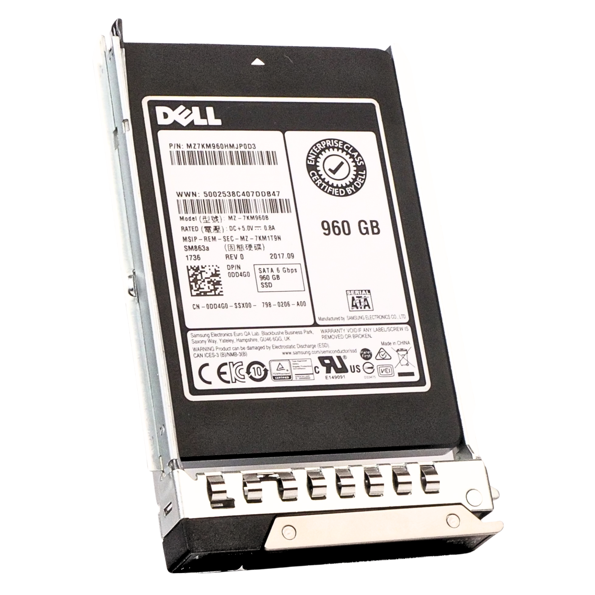 Dell G14 0DD4G0 960GB 3 DWPD SATA 6Gb/s MLC 2.5in Refurbished SSD