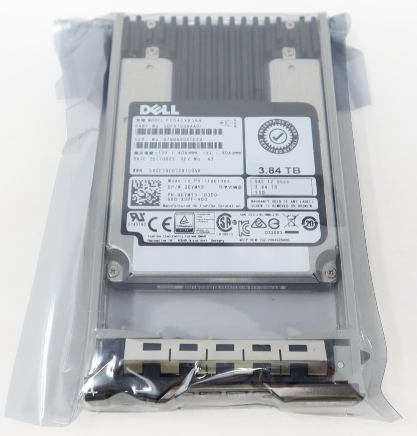 GYMY9 Dell 3.84TB SAS 12Gbps Mix Use 512e 2.5'' SSD 0GYMY9 PX04SVB384