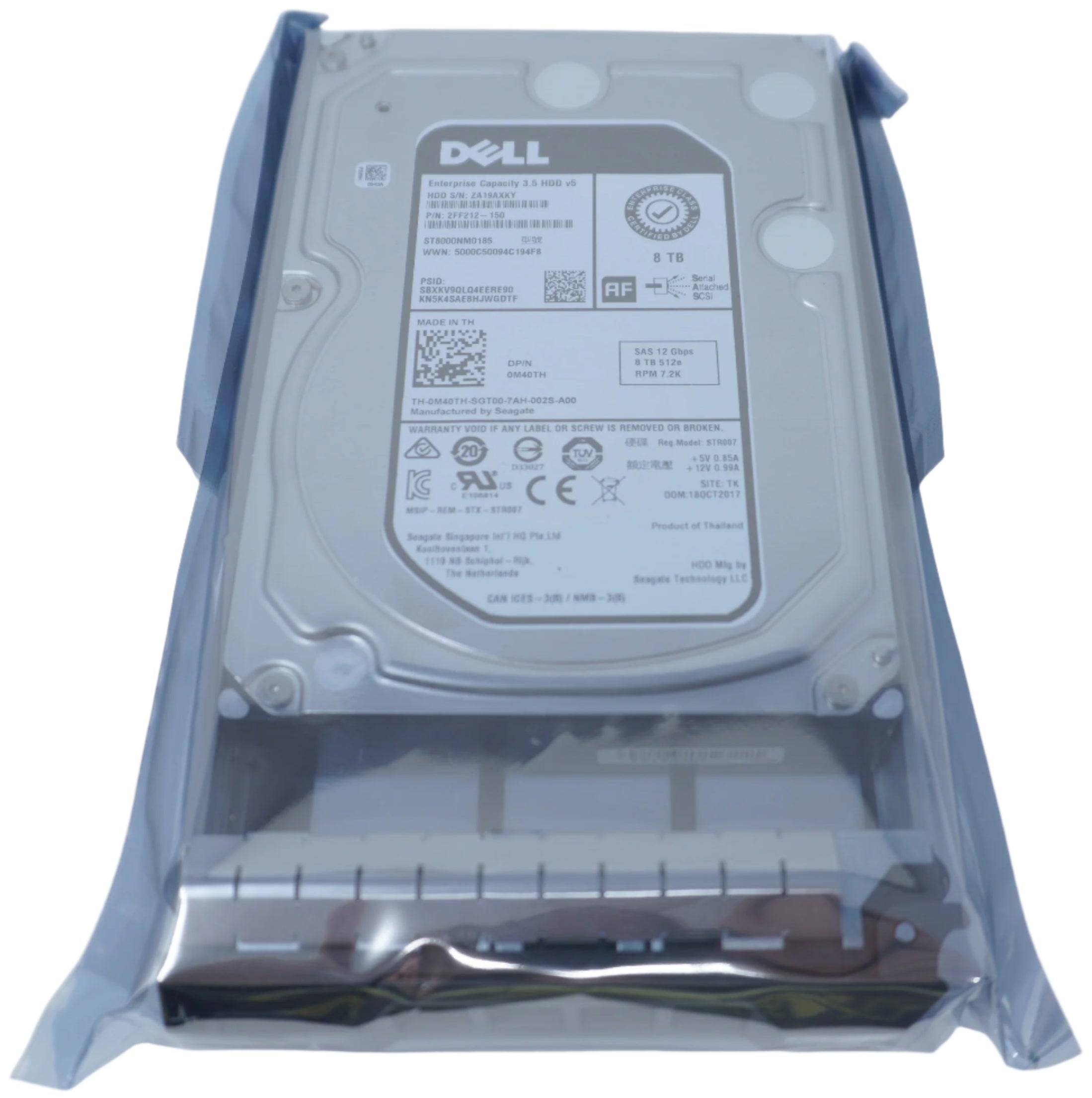 Dell 8TB SAS 7.2k 3.5" 12G 512e Hard Drive M40TH
