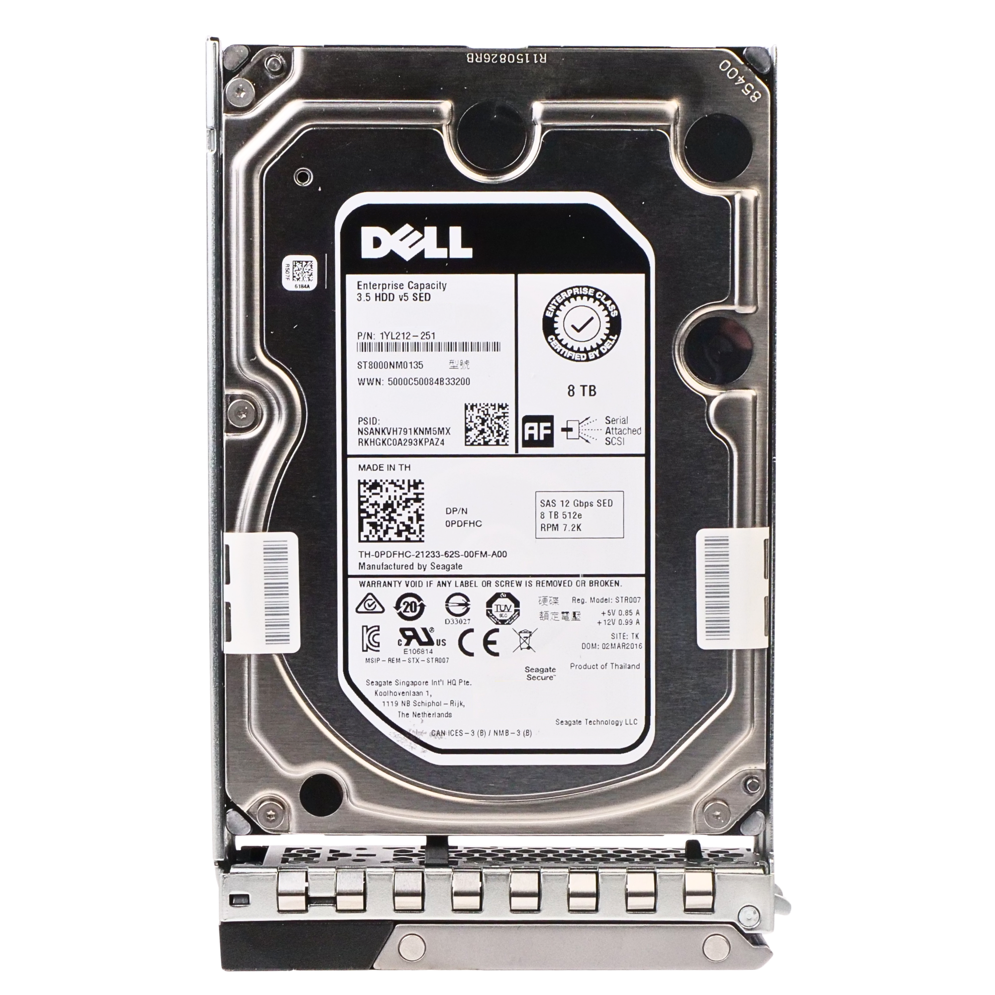 Dell G14 0PDFHC 8TB 7.2K RPM SAS 12Gb/s 512e 256MB 3.5in HDD