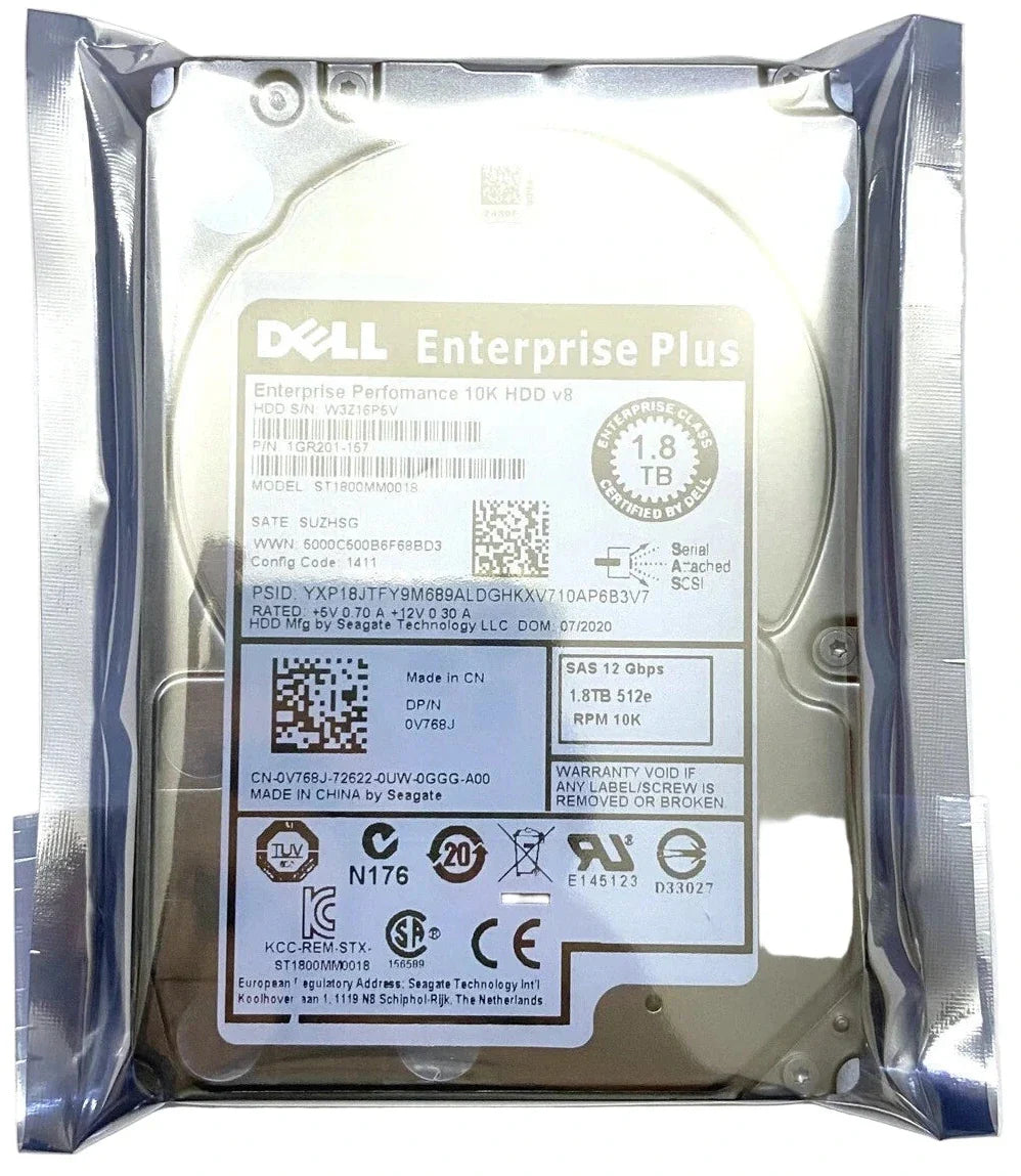 V768J DELL ENT 1.8TB 10KRPM 12Gb/s SFF 2.5" SAS Hard Drive ST1800MM0018