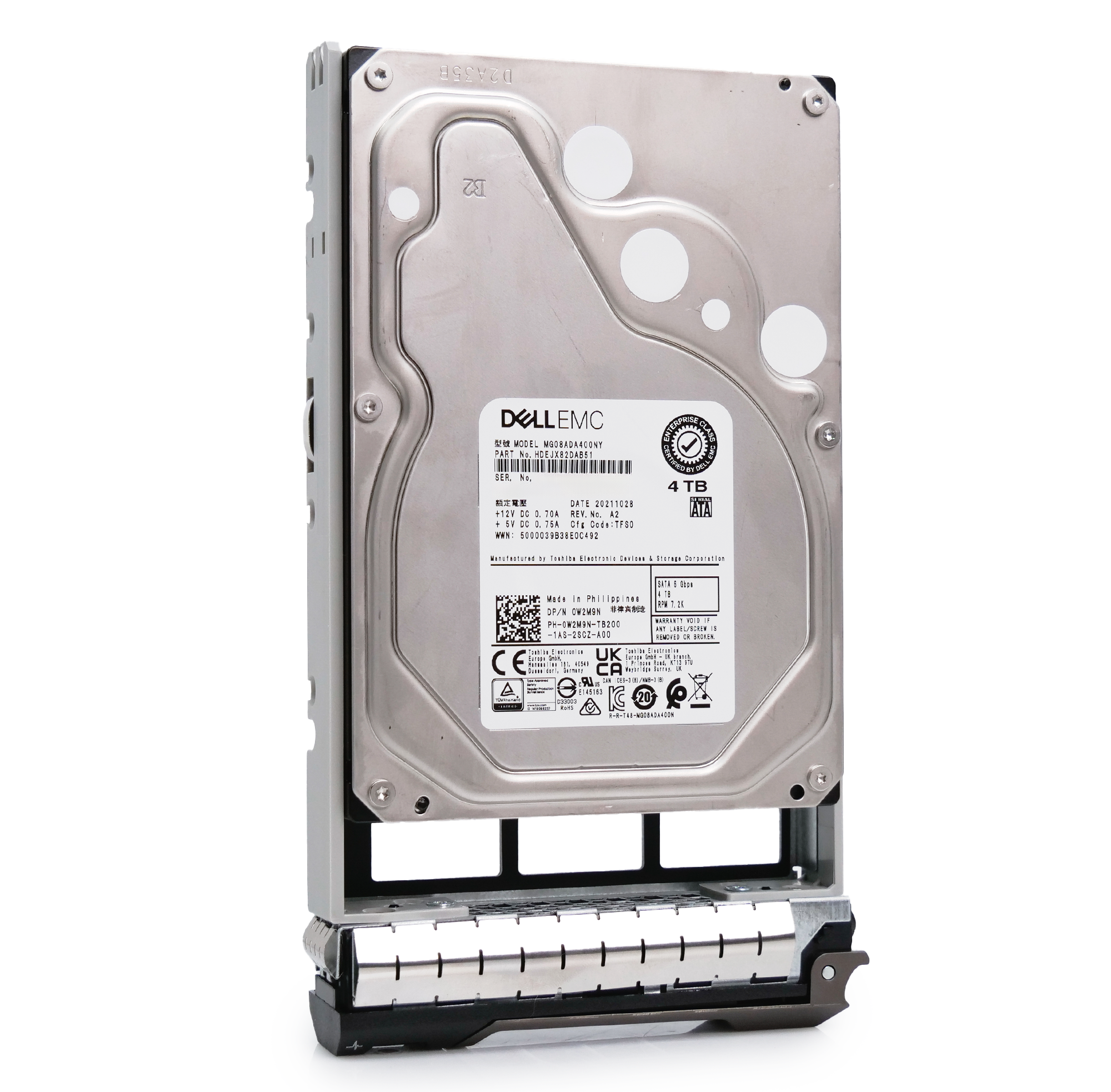 Dell G13 400-ADZO 4TB 7.2K RPM SATA 6Gb/s 512n 3.5in Hard Drive