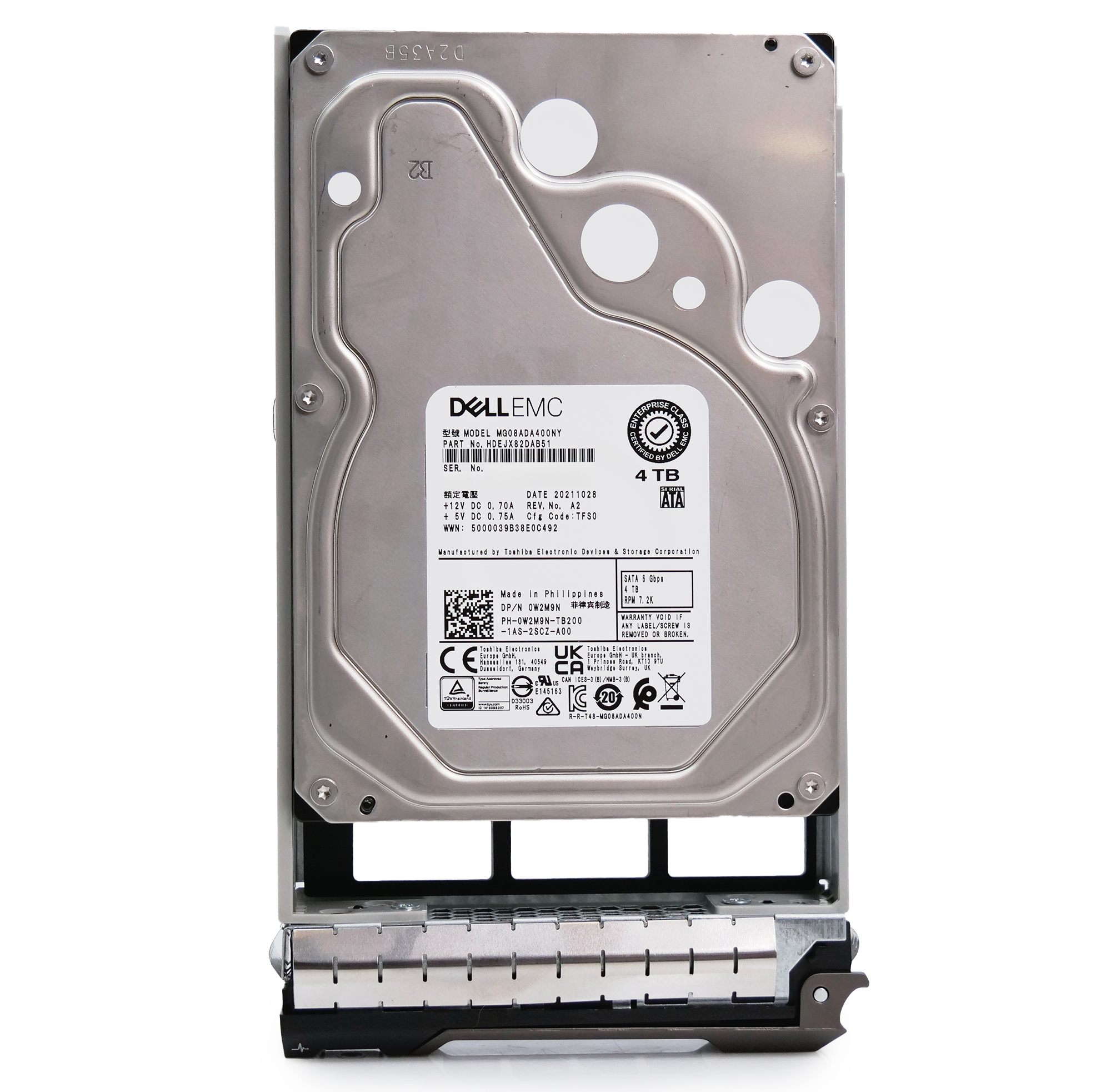 Dell G13 2MJ55 4TB 7.2K RPM SATA 6Gb/s 512n 3.5in Hard Drive