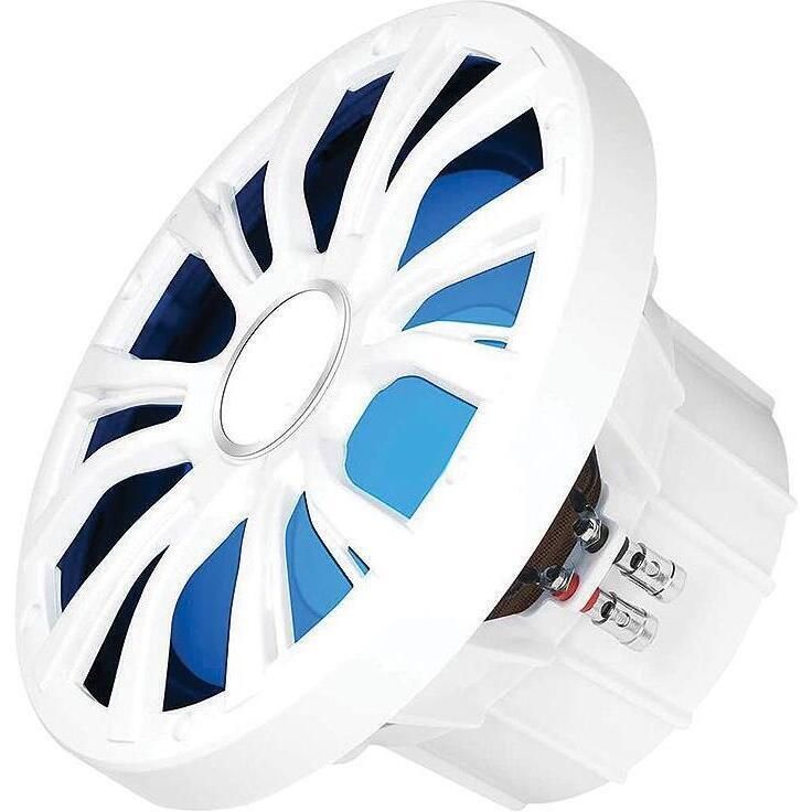 Seachoice MRGB10WSC 72114 10" 800W Subwoofer With LED Illumination, White
