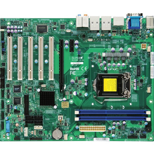 Supermicro C7H61 Desktop Motherboard - Intel Chipset - Socket H2 LGA-1155 - MBD-C7H61-B