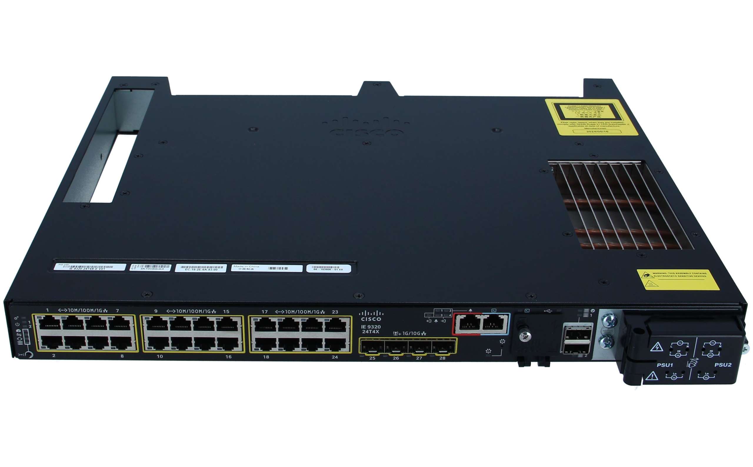 Cisco Catalyst IE-9320-24P4S-E Rugged Ethernet Switch 24-Port PoE+