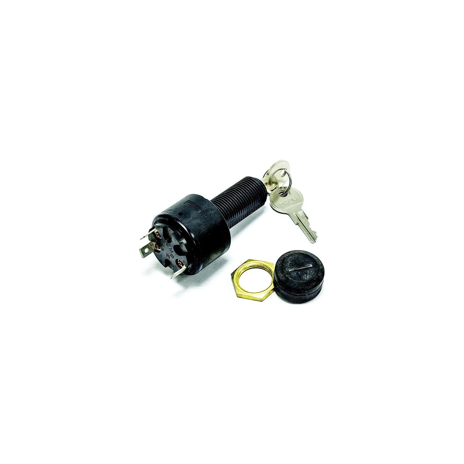 Sierra MP39770 Conventional 3 Position 1 1/8" Polyester 3 Blade Terminal 12 15, Amp Ignition Starter Switch