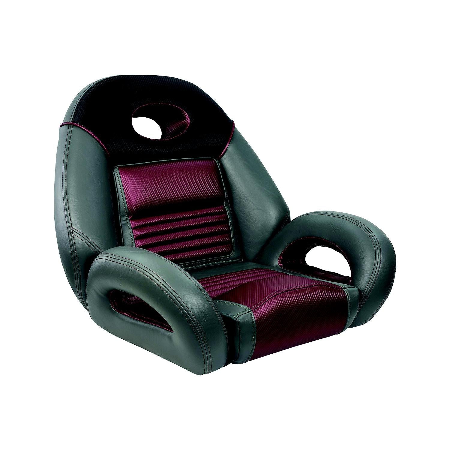 Springfield 1040940-02 Marine Pro Fishing Speed Seat Charcoal/Med. Gray/Burgundy
