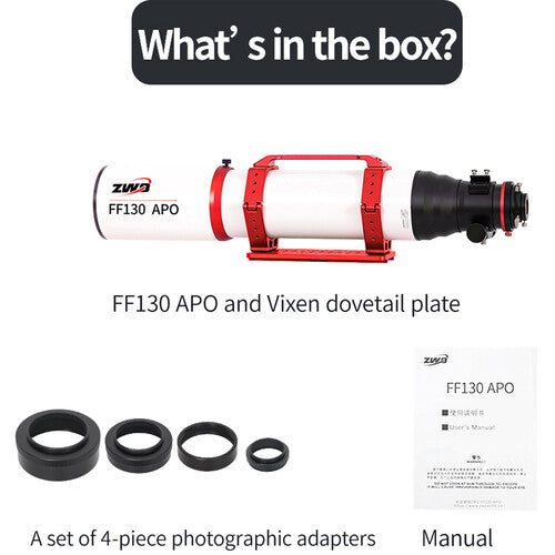 ZWO FF130 APO Astronomical Telescope (OTA Only