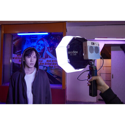 Godox ML100R RGB Portable LED Light Kit (36° Lens & Battery Grip)