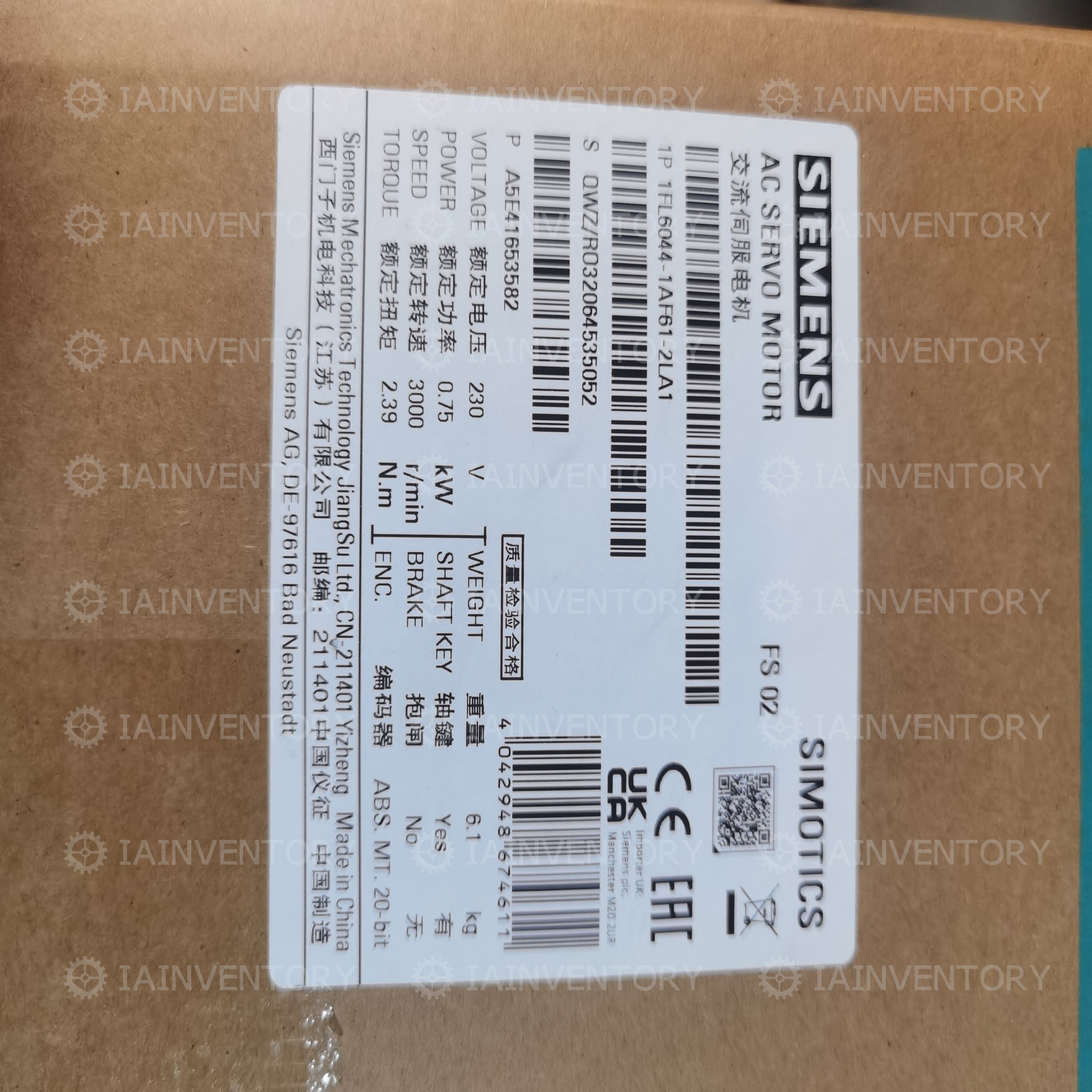 1FL6044-1AF61-2LA1 Siemens