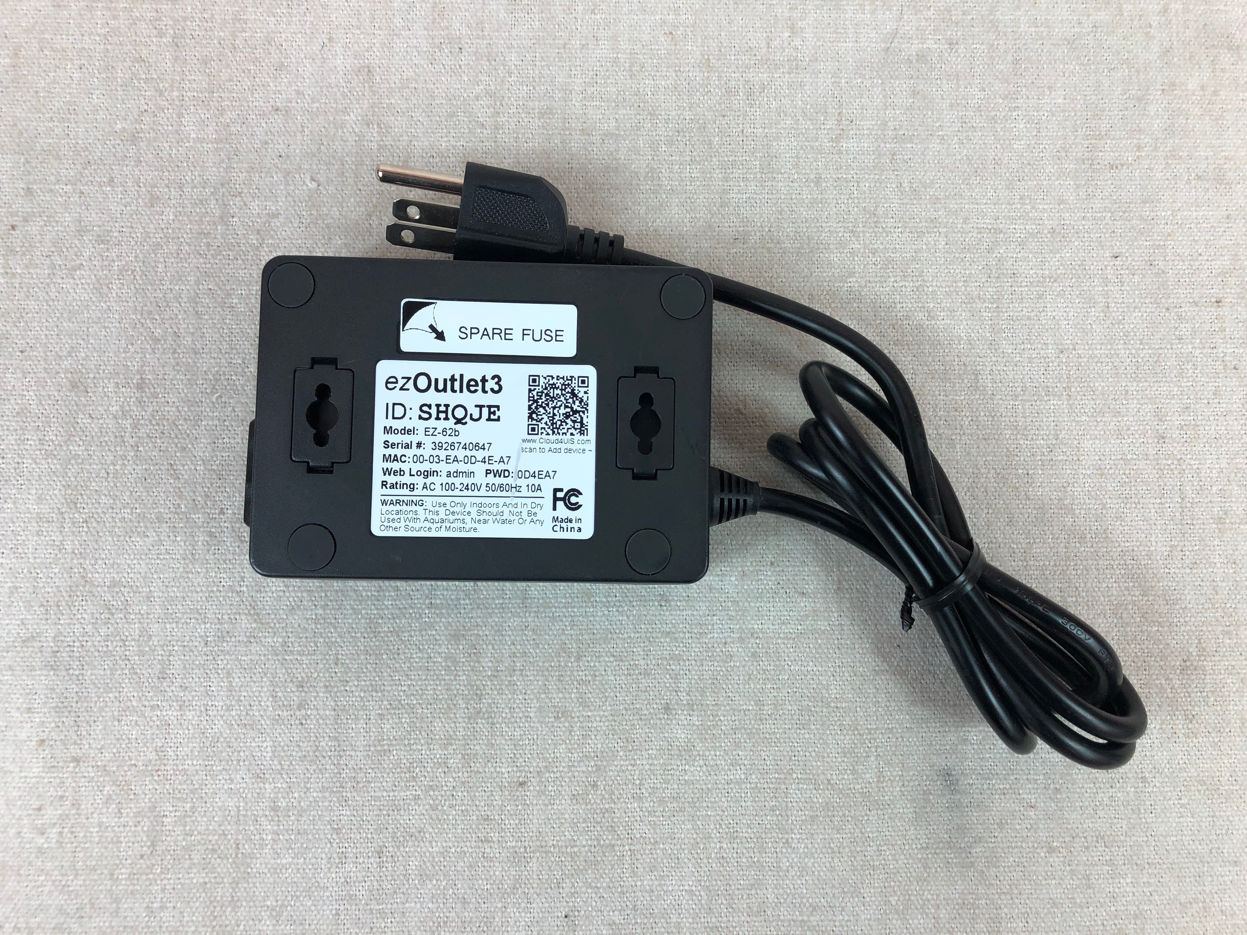 Proxicast ezOutlet3 EZ-62b Internet IP Enabled single outlet power switch