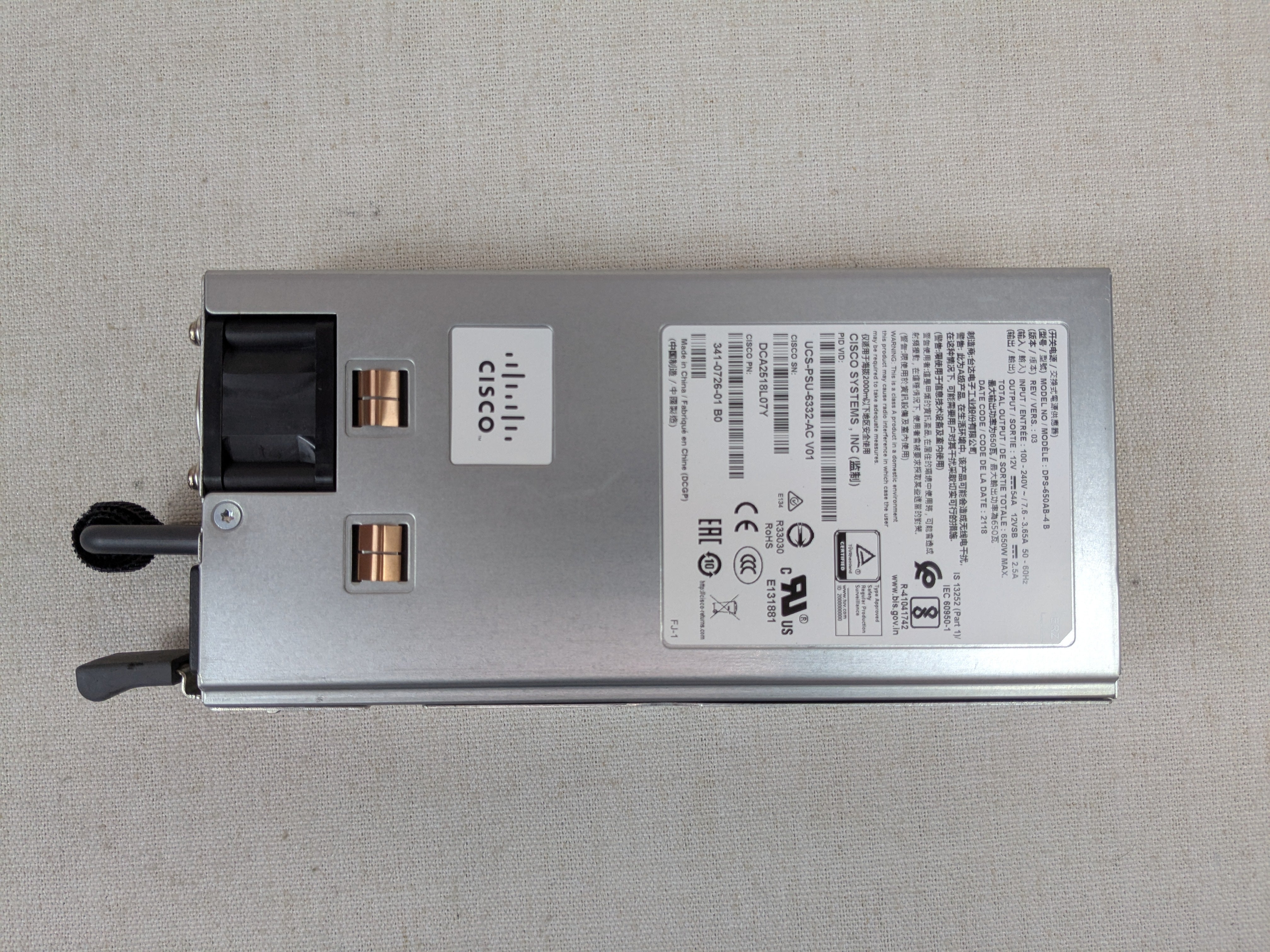 Cisco UCS-FI-6454 54 Port Fabric Interconnect Switch -2x PSU, See notes