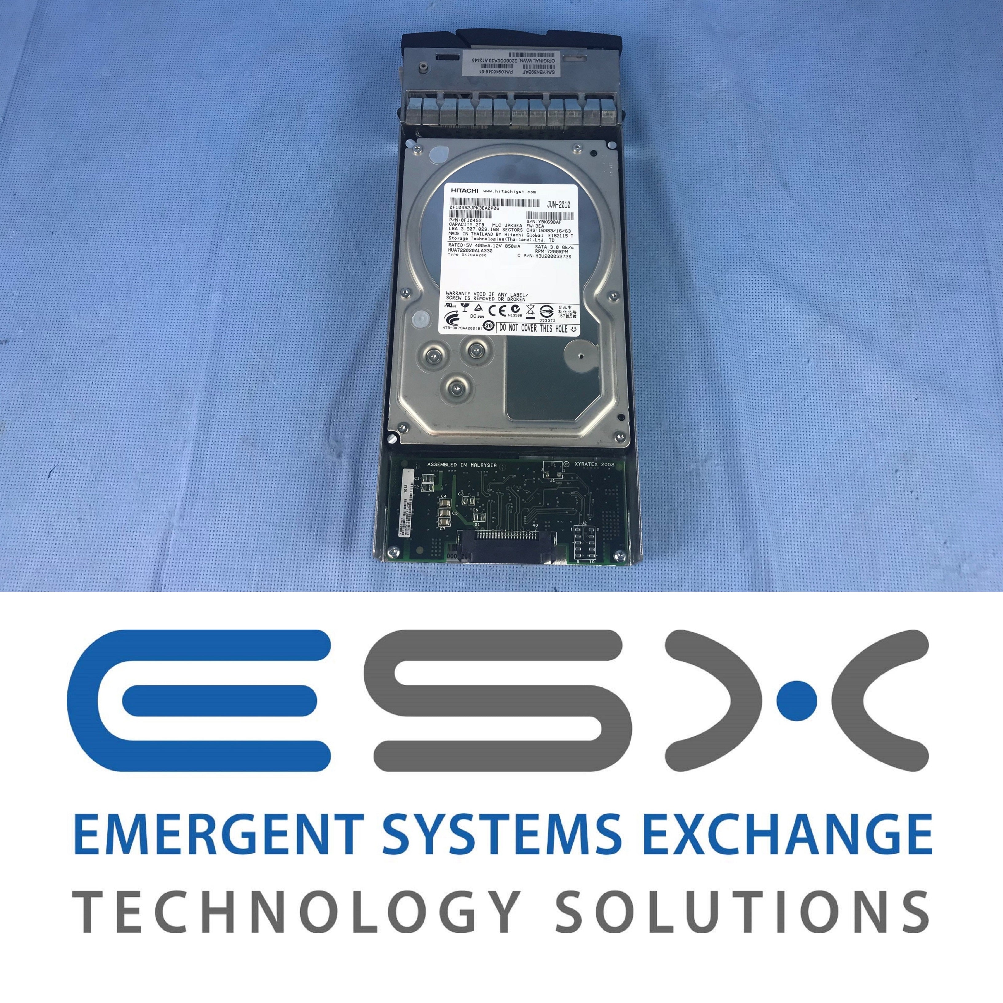 Compellent 0946248-01 2TB 7.2k 3.5" SATA Hard Drive with Tray 0F10452