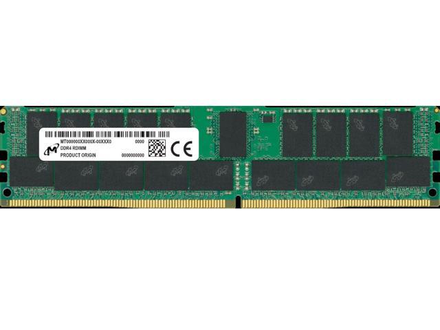 Micron 32GB DDR4 SDRAM Memory Module - 32 GB - DDR4-3200/PC4-25600 DDR4 SDRAM - 3200 MHz Dual-rank Memory - CL22 - 1.20 V - ECC - Registered - 288-pin - DIMM