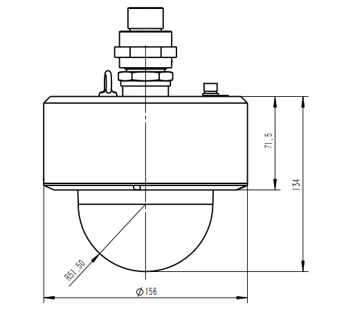 4MP VF Mini Explosion Proof PTZ Dome Camera