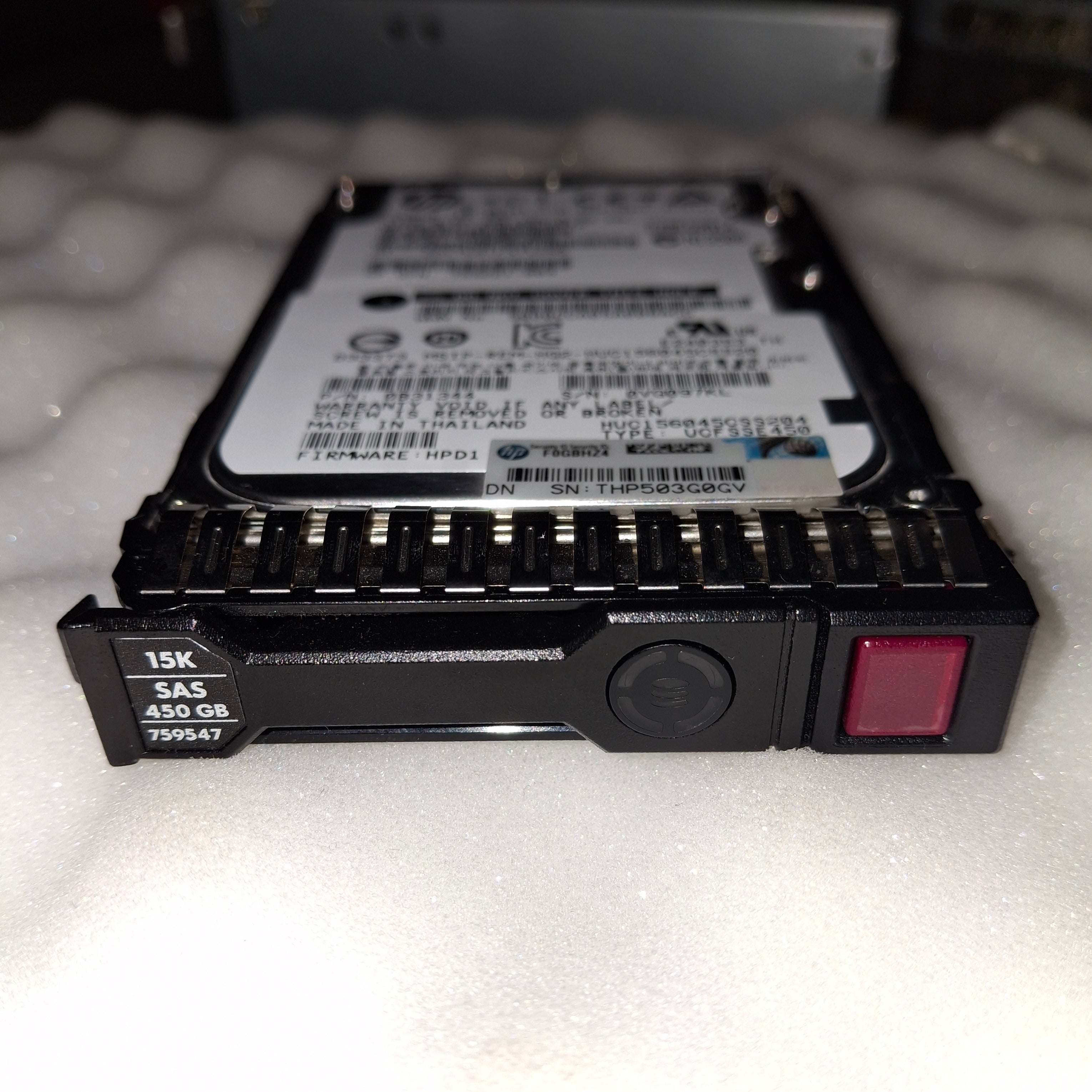 HP 759547-001 - 450GB 15K SAS HDD Label Detail | Alo Tech Solutions