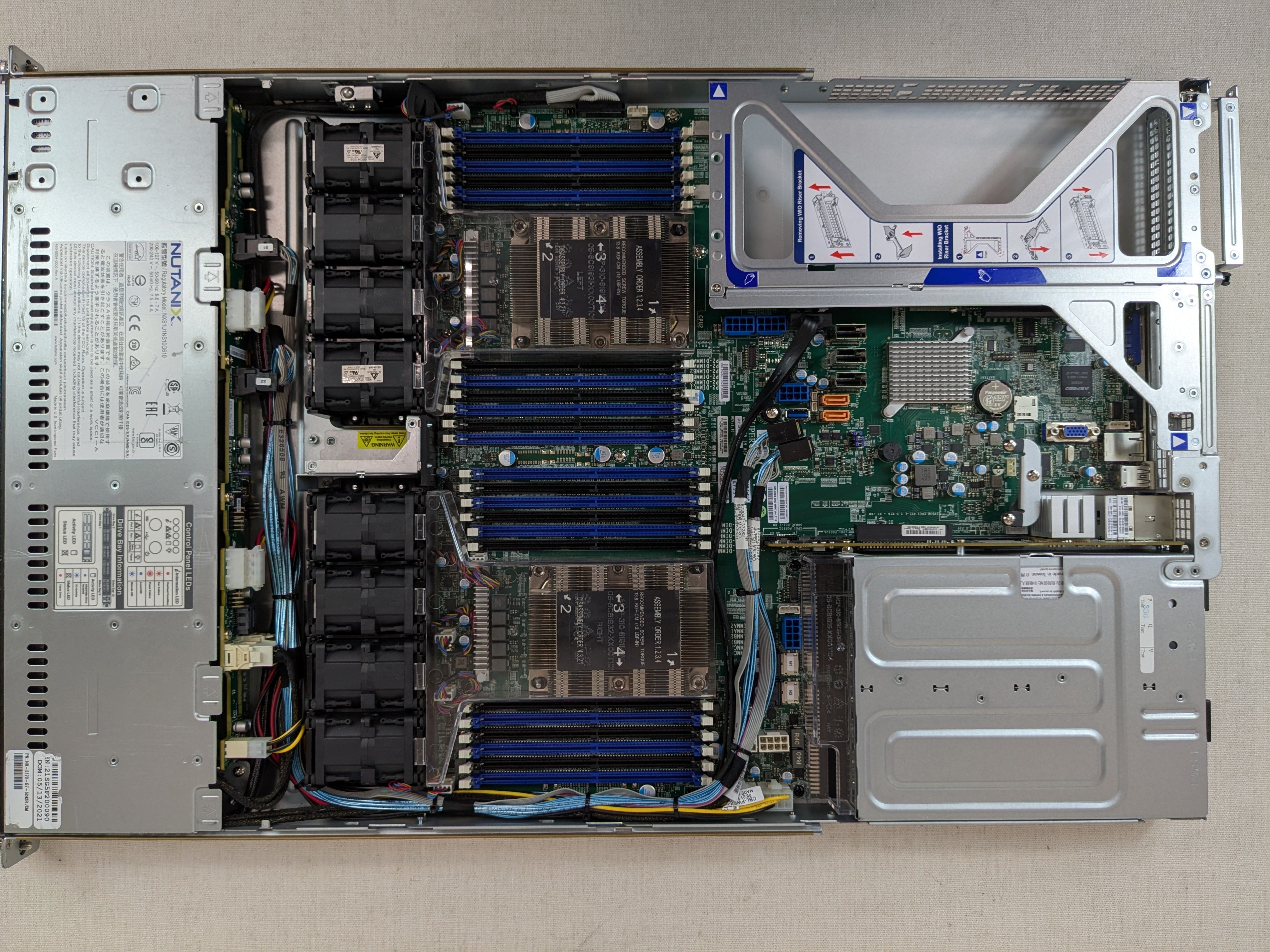 Nutanix NX-3170-G7 / Supermicro CSE-119 10x 2.5” 1U CTO Server – 2x HS, 2x PSU