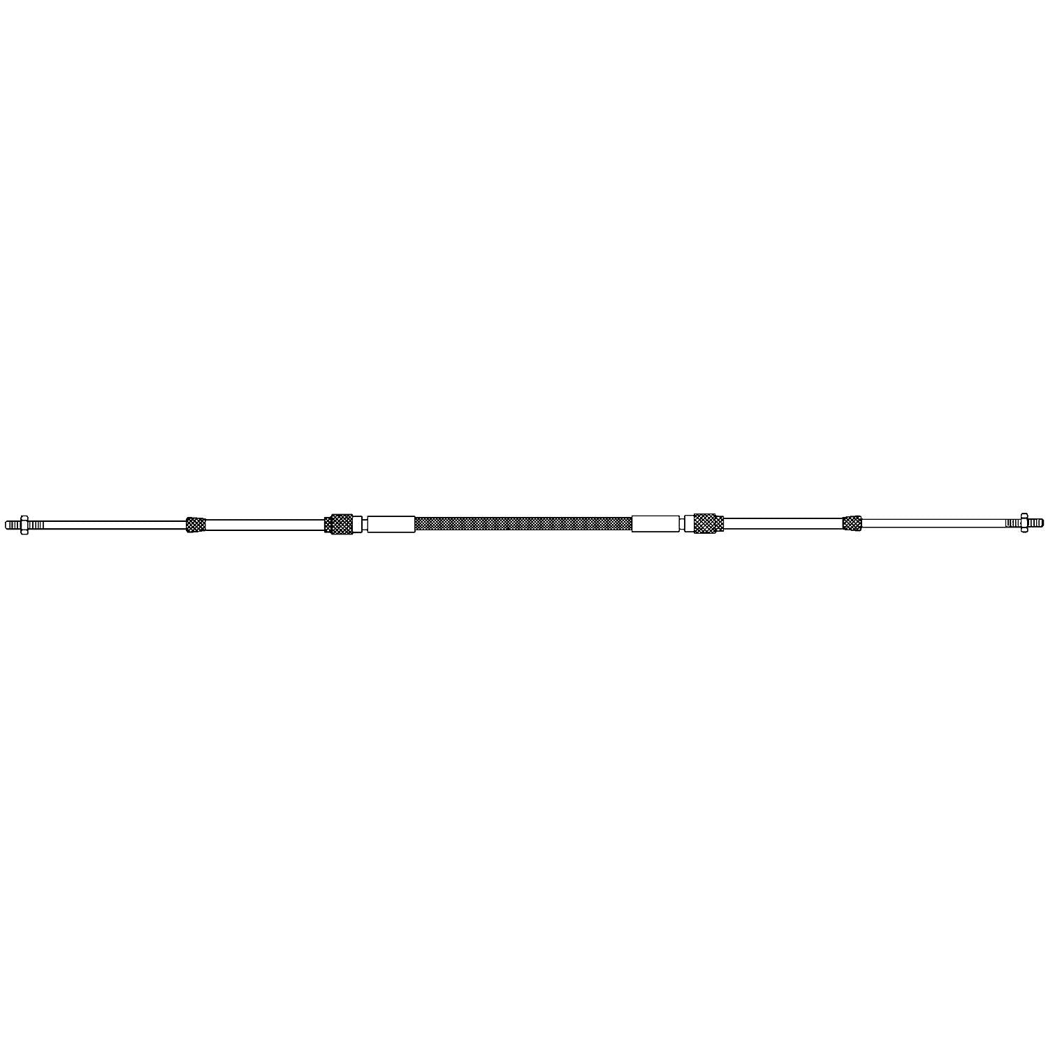 Uflex USA C2X24 Uflex C2X24 UFLEX C8 3300 Type Standard Universal Style Engine, Control Cable 10-32 UNF