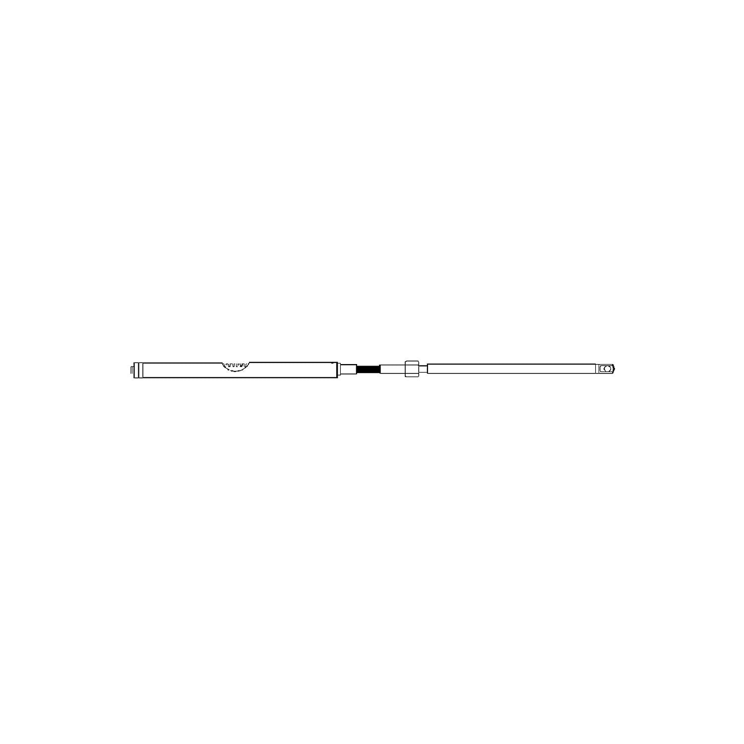 Uflex M86 Universal Rack & Pinion Steering Cable, 19', Replaces Morse Command 200 or Teleflex SSC124
