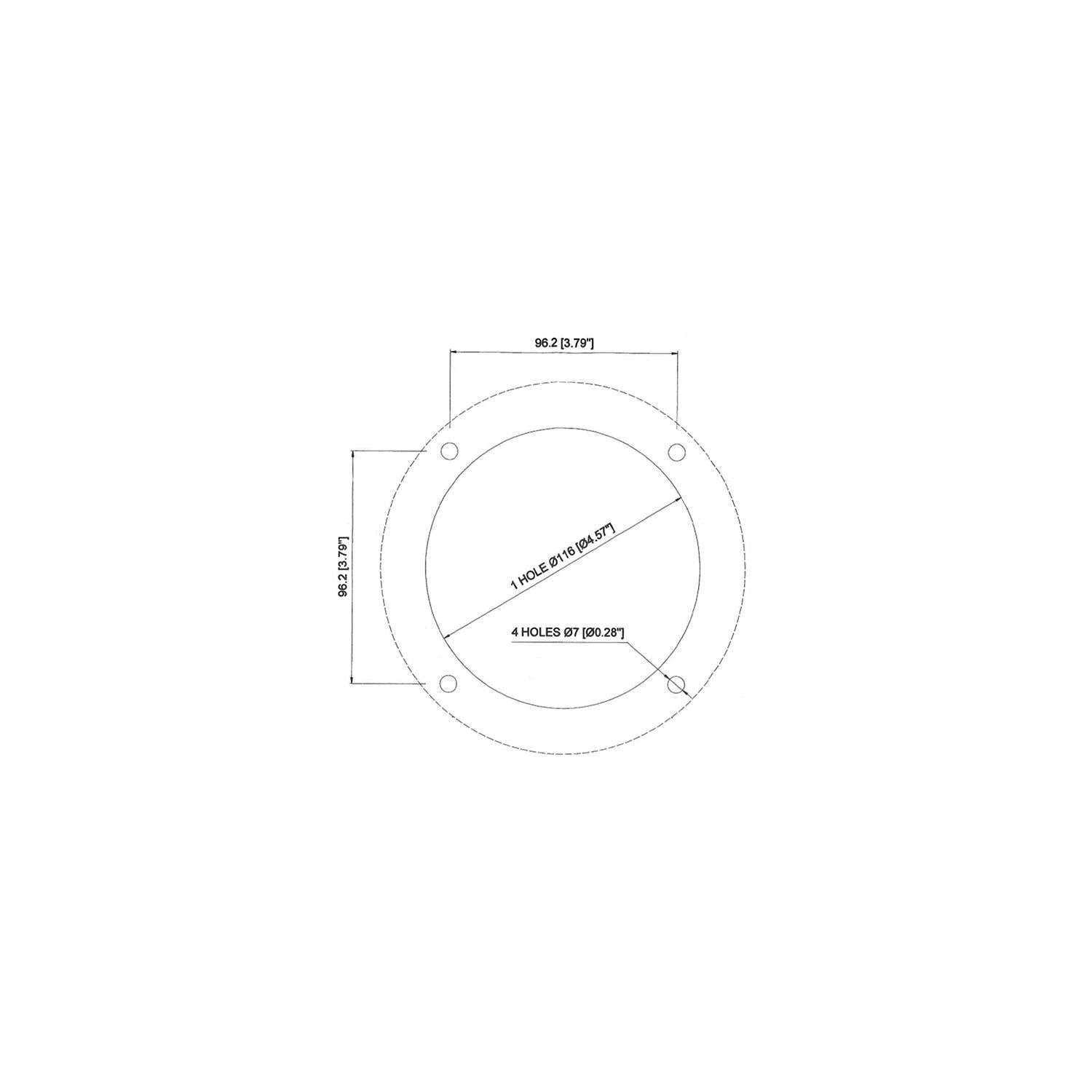 Uflex X57 Round Mounting Flange