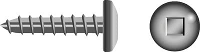 Seachoice SC5209 Square Tapping Screw Pan Head, #10 x 1"