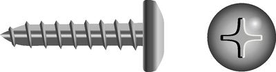 Seachoice SC0527 Phillips Tapping Screw Pan Head, #4 x 1/2"