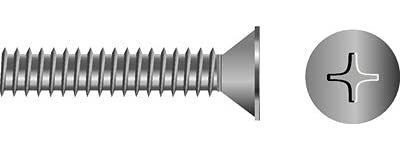 Seachoice SC5014 Phillips Machine Screw Flat Head, 3/8"-16 x 5"