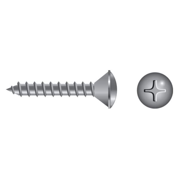 Seachoice BP0596SC 59991 Stainless Steel Phillips Machine Screw Oval Head