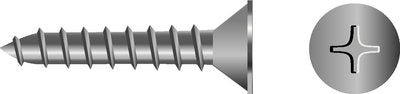 Seachoice SC0645 Phillips Tapping Screws Flat Head, #12 x 1-1/4"