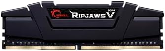 G.SKILL RipjawsV Series DDR4 RAM (XMP 32GB (2x16GB 3200MT/s CL16-18-18-38 1.35V Intel AMD Desktop Computer Memory U-DIMM - Black (F4-3200C16D-32GVK