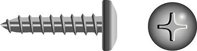 Wurth Eastern Fasteners SCP 00884 Phillips Tapping Screw Pan Head, #10 x 1"