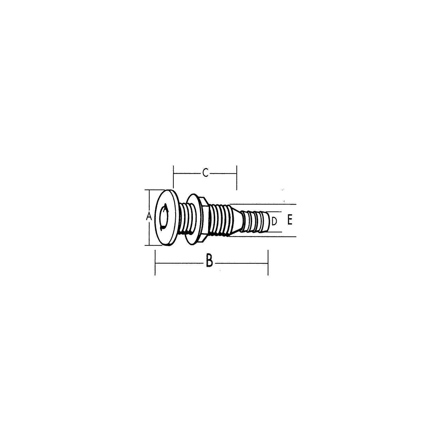 TH Marine TH-752-DP Thru Hull 3/4 Straight White