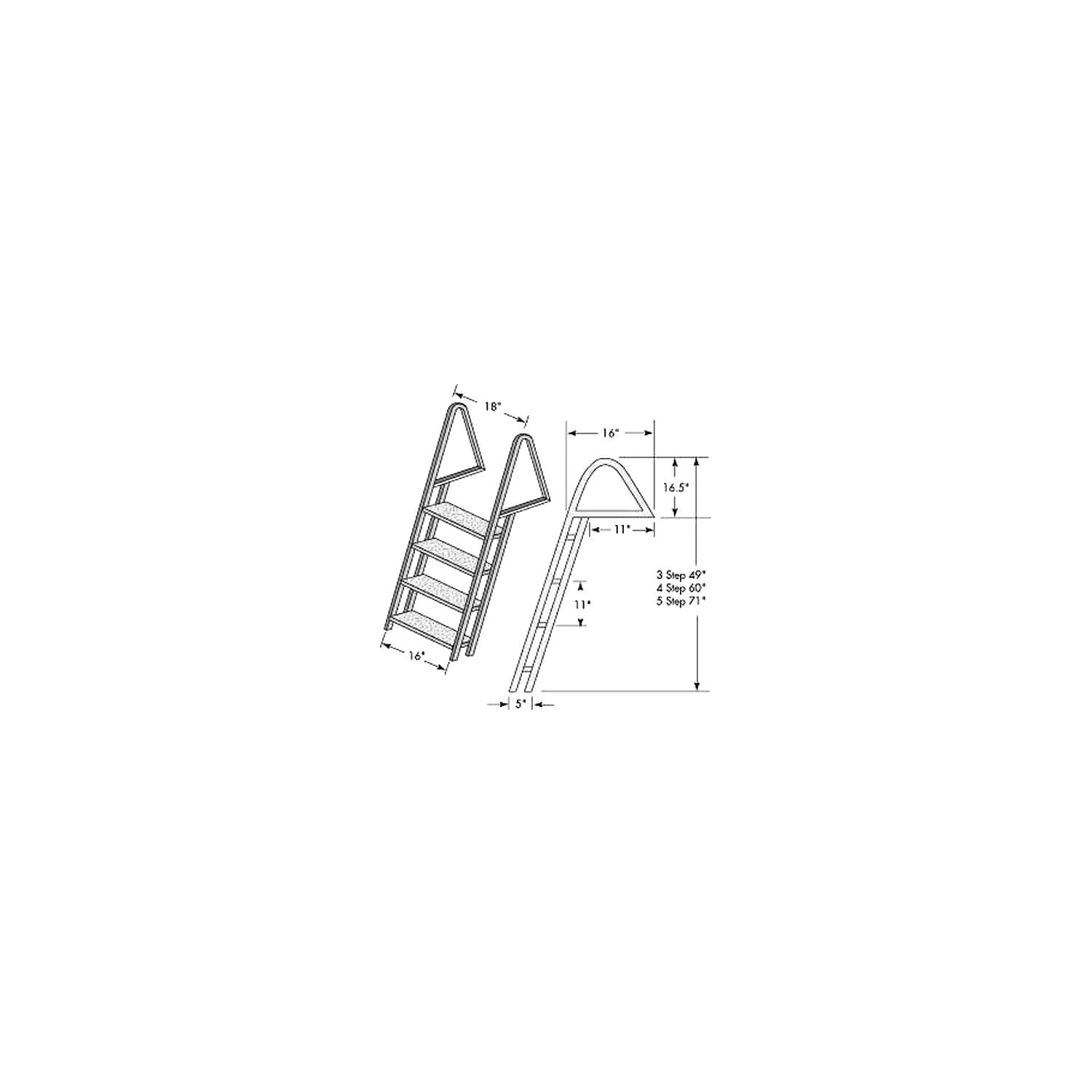 Tie Down Engineering 28273 Galvanized Dock Ladder