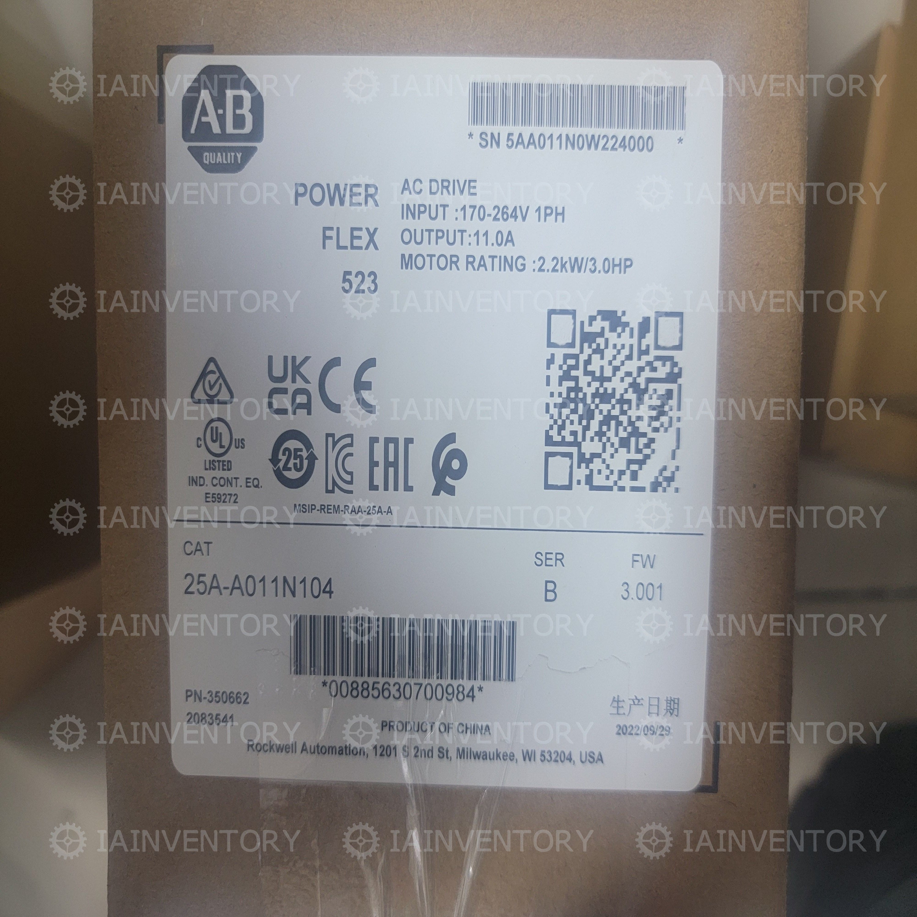 25A-A011N104 Allen-Bradley