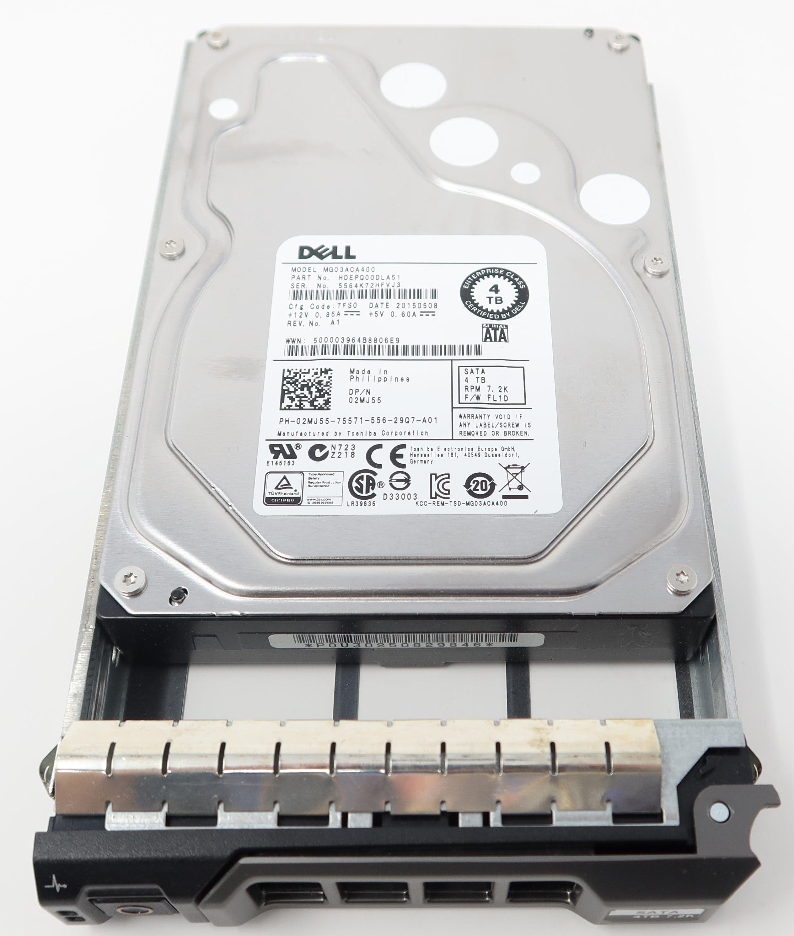 Dell Enterprise 2MJ55 Toshiba MG03ACA400 4TB SATA Hard Drive