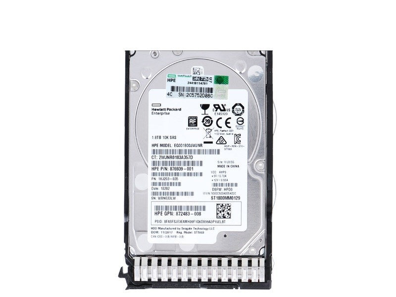 HPE EG001800JWJNR Hard Drive 1.8 TB SAS 12Gb/s New F/s