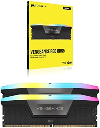CORSAIR Vengeance RGB DDR5 RAM 16GB (2x8GB 5200MHz CL40 Intel XMP iCUE Compatible Computer Memory - Black (CMH16GX5M2B5200C40