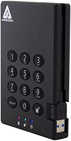 Apricorn 2TB Aegis Padlock USB 3.0 256-Bit AES XTS Hardware Encrypted & Aegis Secure Key 3 NX 64GB 256-bit Encrypted FIPS 140-2 Level 3 Validated Secure USB 3.0 Flash Drive, ASK3-NX-64GB, Black