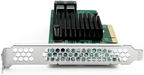 H!Fiber LSI SAS 9211-8i RAID Controller Card, 6Gb/s Internal SAS/SATA HBA Card, LSI 2008 Chip, PCI Express 2.0 X8, 2X SFF-8087 Ports