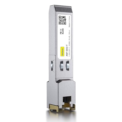 10Gtek 1.25G SFP Transceiver 1000Base-LX, 1310nm SMF SingleMode Fiber Optic Module, up to 10 km, for Cisco GLC-LH-SMD, Meraki MA-SFP-1GB-LX10, Ubiquiti UniFi, Fortinet, Mikrotik, TP-Link, Pack of 2|B08BP6MX14