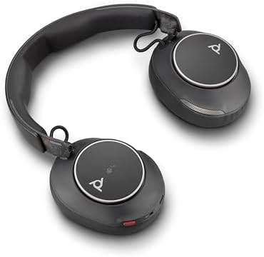Poly Voyager Surround 80 UC Bluetooth Headset (Plantronics) – Noise-Canceling Mics for Clear Calls – Adaptive ANC – Works w/iPhone, Android, PC/Mac, Zoom, Microsoft Teams (Certified) –Amazon Exclusive|B0BW4XP541